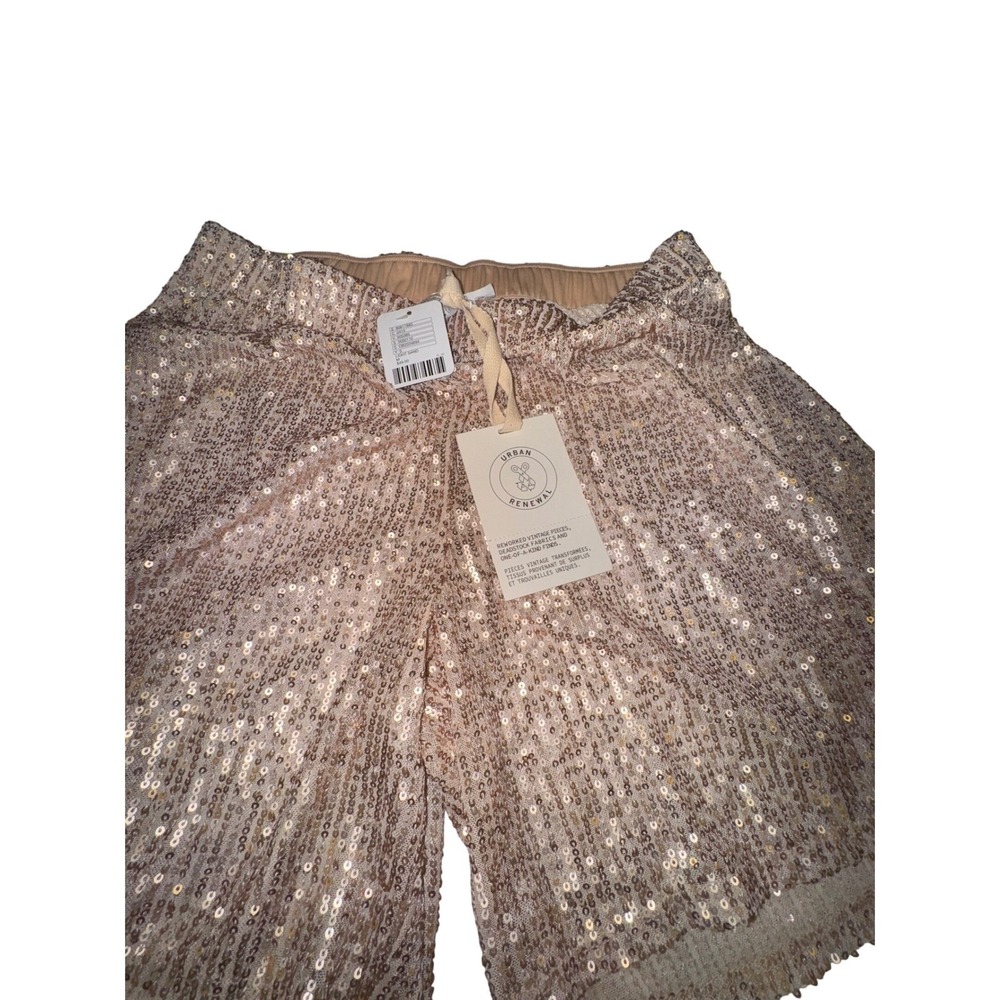 Urban Renewal Urban Outfitters Sequin Shorts Champagne Rose Gold Medium NWT - Picture 7 of 8